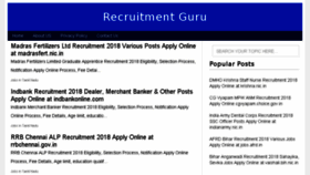 What Recruitmentguru.in website looked like in 2018 (5 years ago)