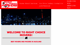 What Rightchoicemovers.co.nz website looked like in 2018 (5 years ago)