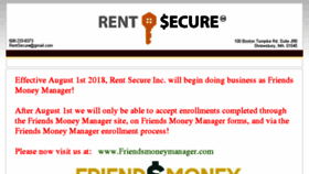 What Rentsecure.org website looked like in 2018 (5 years ago)