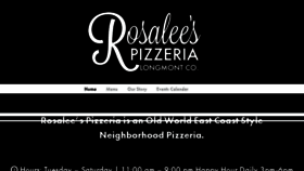 What Rosaleespizzeria.com website looked like in 2018 (5 years ago)