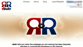 What Rbutr.com website looked like in 2018 (5 years ago)