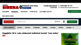 What Rokiskiosirena.lt website looked like in 2018 (5 years ago)