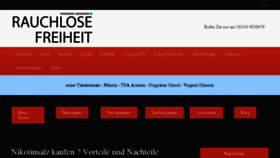 What Rauchlosefreiheit.de website looked like in 2018 (5 years ago)