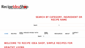 What Recipeideashop.com website looked like in 2018 (5 years ago)