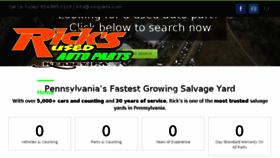 What Ricksparts.com website looked like in 2018 (5 years ago)