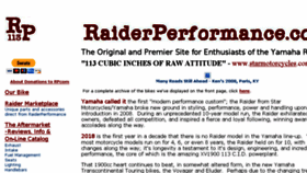 What Raiderperformance.com website looked like in 2018 (5 years ago)