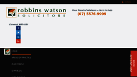 What Robbinswatson.com.au website looked like in 2018 (5 years ago)