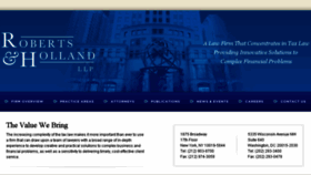 What Robertsandholland.com website looked like in 2018 (5 years ago)