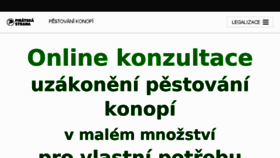 What Regulacekonopi.cz website looked like in 2018 (5 years ago)
