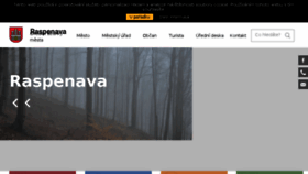 What Raspenava.cz website looked like in 2018 (5 years ago)