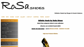 What Rosashoes.com website looked like in 2018 (5 years ago)