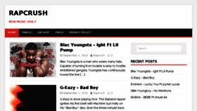 What Rapcrush.co website looked like in 2018 (5 years ago)