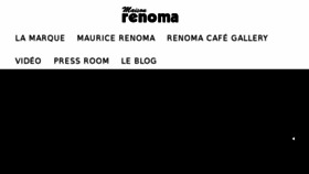 What Renoma-paris.com website looked like in 2018 (5 years ago)