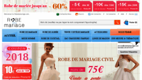 What Robedumariage.com website looked like in 2018 (5 years ago)