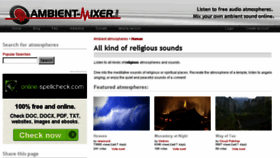 What Religion.ambient-mixer.com website looked like in 2018 (5 years ago)