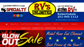 What Rvsunlimited.com website looked like in 2018 (5 years ago)