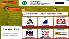 What Radijas.fm website looked like in 2018 (5 years ago)