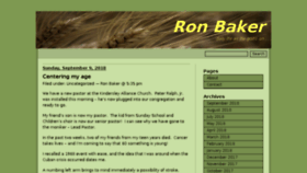 What Ronbaker.ca website looked like in 2018 (5 years ago)