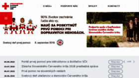 What Redcross.sk website looked like in 2018 (5 years ago)