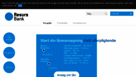 What Resursbank.dk website looked like in 2018 (5 years ago)