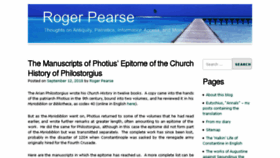 What Roger-pearse.com website looked like in 2018 (5 years ago)
