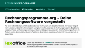 What Rechnungsprogramme.org website looked like in 2018 (5 years ago)