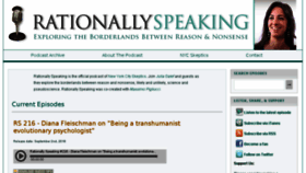 What Rationallyspeakingpodcast.org website looked like in 2018 (5 years ago)