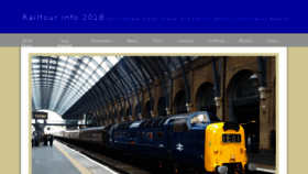 What Railtourinfo.co.uk website looked like in 2018 (5 years ago)