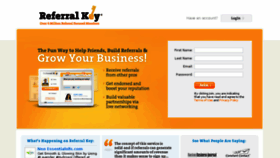 What Referralkey.com website looked like in 2018 (5 years ago)