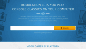 What Romulation.net website looked like in 2018 (5 years ago)