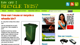 What Recyclethis.co.uk website looked like in 2018 (5 years ago)
