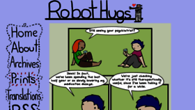 What Robot-hugs.com website looked like in 2018 (5 years ago)