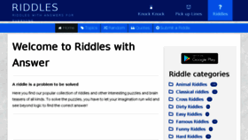 What Riddles.nu website looked like in 2018 (5 years ago)