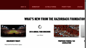 What Razorbackfoundation.com website looked like in 2018 (5 years ago)