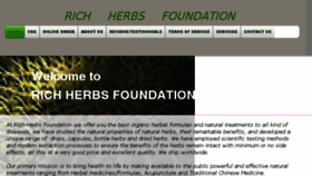 What Richherbsfoundation.com website looked like in 2018 (5 years ago)