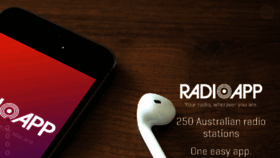 What Radioapp.com.au website looked like in 2018 (5 years ago)
