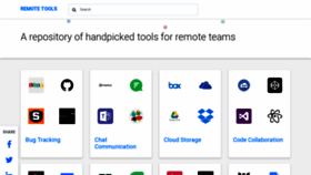 What Remote.tools website looked like in 2018 (6 years ago)