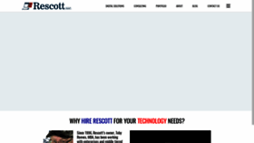 What Rescott.com website looked like in 2018 (5 years ago)