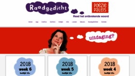 What Raadgedicht.nl website looked like in 2018 (5 years ago)