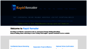What Rapidremailer.com website looked like in 2018 (5 years ago)
