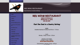 What Redwingrestaurant.com website looked like in 2018 (5 years ago)