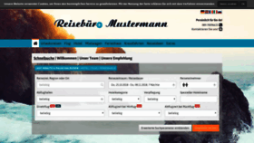 What Reisebuero-mustermann.de website looked like in 2018 (5 years ago)