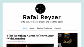 What Rafalreyzer.com website looked like in 2018 (5 years ago)