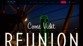 What Reuniontower.com website looked like in 2018 (5 years ago)