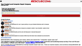 What Rescuecom.com website looked like in 2018 (5 years ago)