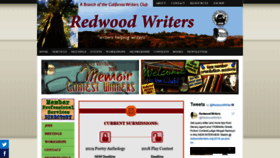 What Redwoodwriters.org website looked like in 2018 (5 years ago)