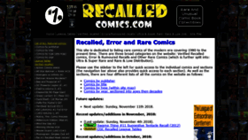 What Recalledcomics.com website looked like in 2018 (5 years ago)