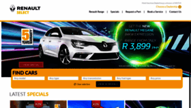 What Renaultselect.co.za website looked like in 2018 (5 years ago)