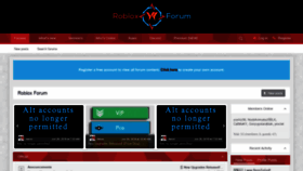 What Robloxforum.com website looked like in 2018 (5 years ago)