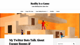 What Realityisagame.com website looked like in 2018 (5 years ago)